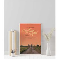 call me by your name poster - luca guadagnino - vintage retro print - wall art print - minimalist movie poster - custom