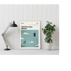 the truman show poster - peter weir - minimalist movie poster - vintage retro art print - custom poster - wall art print