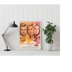 once upon a time in hollywood - quentin tarantino - minimalist movie poster - vintage retro art print - custom poster -