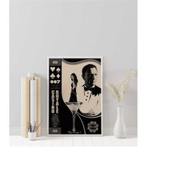 casino royale poster - james bond poster - james bond - minimalist movie poster - vintage retro art print - custom poste
