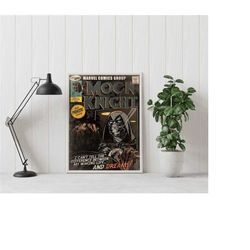 moon knight poster - moon knight - minimalist tv series poster - vintage retro art print - wall art print - custom poste