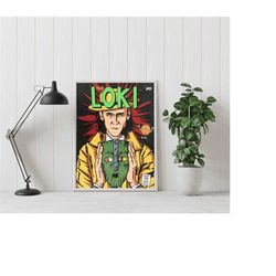 loki poster - loki - minimalist movie poster - marvel poster - tom hiddleston- wall art print - custom poster - home dec
