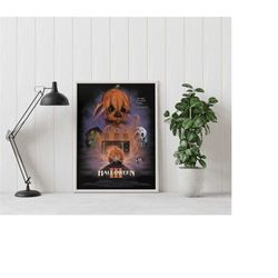 halloween poster - john carpenter - minimalist movie poster - vintage retro print - custom poster - wall art print - hom