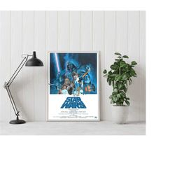 star wars poster - star wars - george lucas - return of the jedi - a new hope - vintage movie poster - custom poster - w