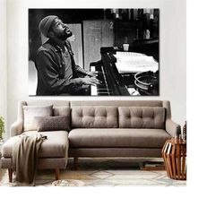 marvin gaye canvas print - marvin gaye wall art - r&b artist wall decor - musician canvas art - marvin gaye home decor g