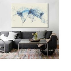 world map canvas print - world map wall art - world map wall decor - world map canvas art - world map home decor