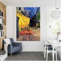 van gogh cafe terrace at night canvas print - van gogh cafe terrace at night wall art - cafe terrace at night home decor