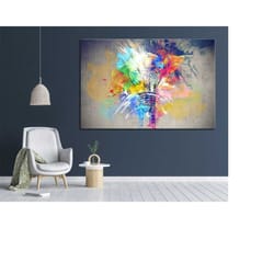 light bulb abstraction brigh canvas print - light bulb abstraction wall art - colorful light bulb wall decor - light bul