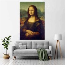 leonardo da vinci mona lisa canvas print - mona lisa wall art - mona lisa painting - da vinci mona lisa canvas art - mon
