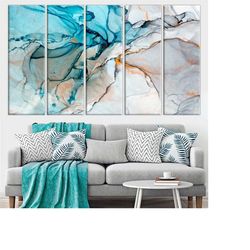 abstract marble canvas print - extra large wall art - alcohol ink painting art - modern apartment decor - alcohol ink ca