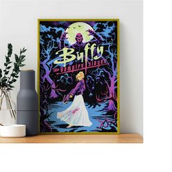 buffy the vampire slayer movie poster - high quality canvas art print - room decoration - gift art poster