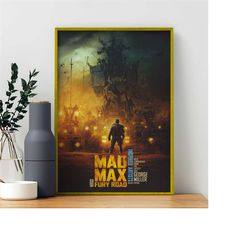 mad max fury road movie poster - high quality canvas art print - room decoration - art poster for gift