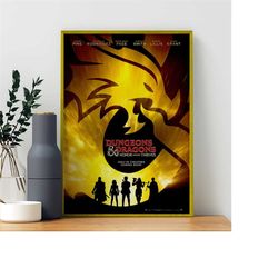 dungeons & dragons poster, honor among thieves wall art, cinema room decor, fine art print, gift for movie fans