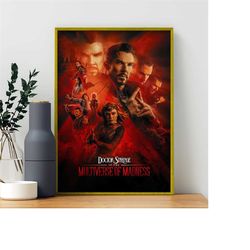 doctor strange poster, doctor strange in the multiverse of madness poster, movie poster, film poster, home decoration ar