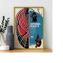spider-man 2 film poster, big size modern prints, home decor, wall art print