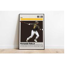 fernando tatis poster digital download | printable wall art for soccer fans | mid century modern decor for bedroom & off