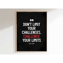 motivational quote poster | challenge your limits |