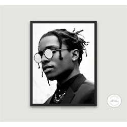 luxury fashion asap rocky poster digital print, designer