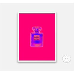 perfume bottle digital print, luxury designer wall art,