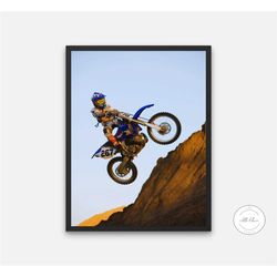 dirt bike racing poster instant download, mountain bike
