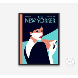 the new yorker lady wearing hat page turner