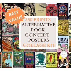 350 pcs alternative rock collage kit for room