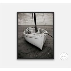 sailboat wall art instant download, beach house decor,
