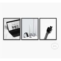 printable set of 3 fashion posters designer poster