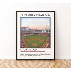 great american ballpark print poster | mlb lovers