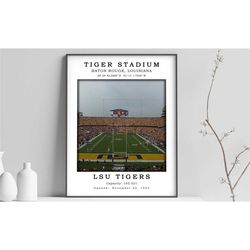 tiger stadium canvas poster | tiger stadium print