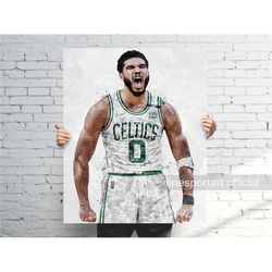 jayson boston poster, canvas wrap, basketball framed print,