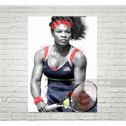 tennis poster, canvas, tennis print, sports wall art,