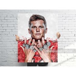 tom tampa poster, canvas wrap, football framed print,