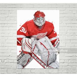 chris osgood detroit poster, canvas, hockey print, sports