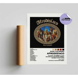 rauw alejandro posters / afrodisiaco poster, tracklist poster,