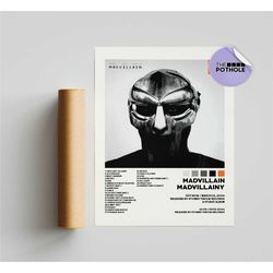 mf doom posters / madvillainy poster, tracklist album