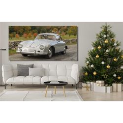 white porsche poster wall decor,porsche 911 carrera white