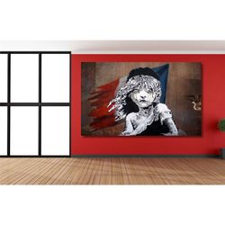 les miserables musical theatre canvas wall art,les miserables