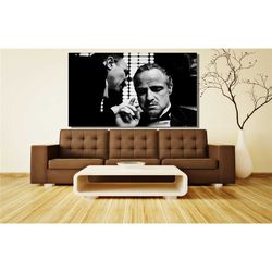 godfather poster don corleone painting canvas unique design