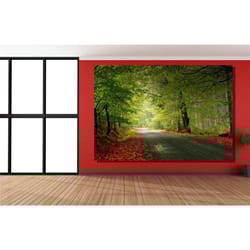 forest canvas, forest tree wall art, green forest