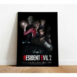 resident evil game poster, canvas wall art, rolled
