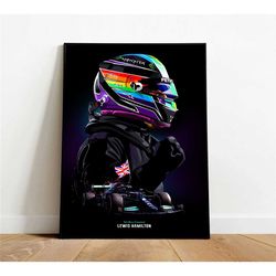 lewis hamilton poster, formula 1 wall art, carl