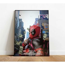 deadpool poster, canvas wall art, rolled canvas print,