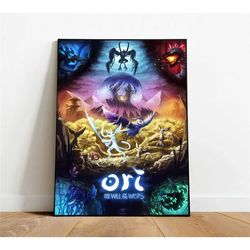 ori and the blind forest poster, canvas wall