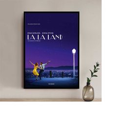 la la land movie poster - high quality canvas art print - room decoration - art poster for gift