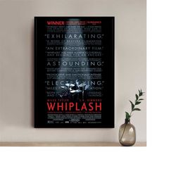 whiplash movie poster - high quality canvas art print - room decoration - art poster for gift