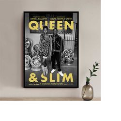 queen & slim movie poster - high quality canvas art print - room decoration - art poster for gift