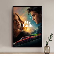 my fault culpa mia 2023 movie poster- high quality canvas art print - room decoration - art poster for gift