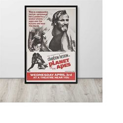planet of the apes (1968) vintage movie poster