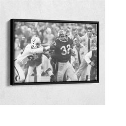the immaculate reception steelers vs. raiders canvas wall art home decor framed poster print
